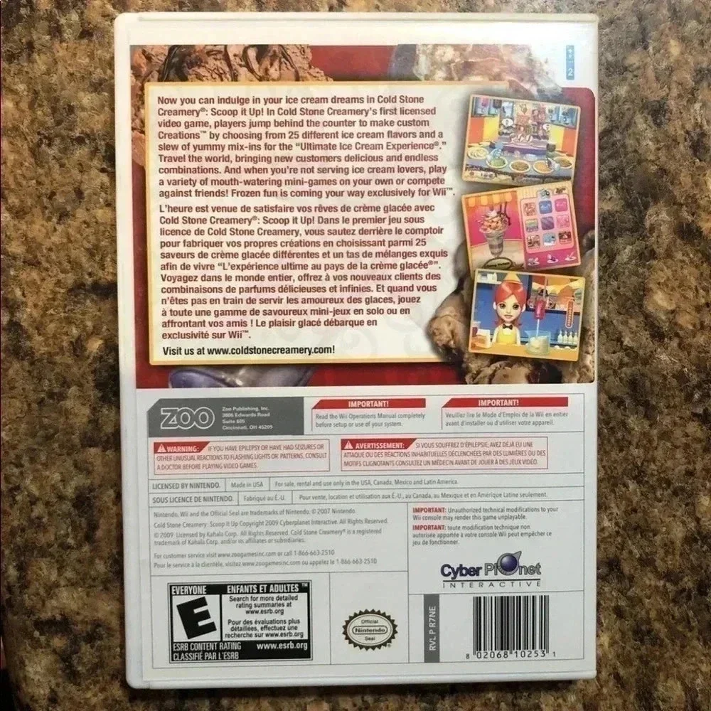 Cold Stone Creamery Scoop It Up on Wii 2009